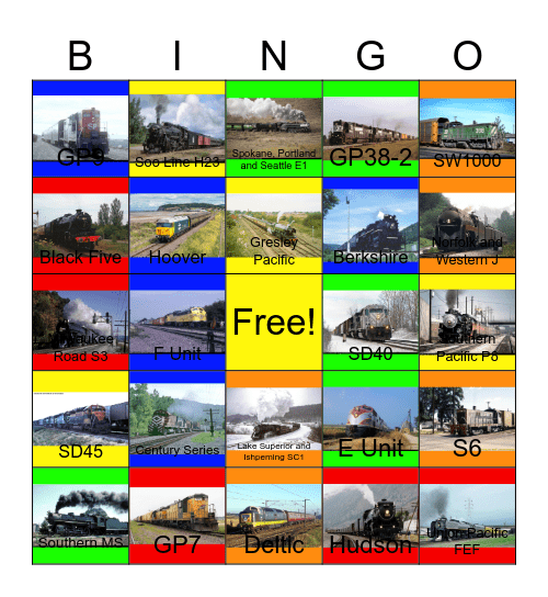 Railroad Museums that I want to visit someday with Carmen Bingo Card