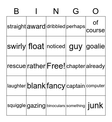 RAP Unit 6 Vocabulary Bingo Card