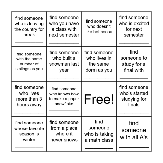 Bingo Card