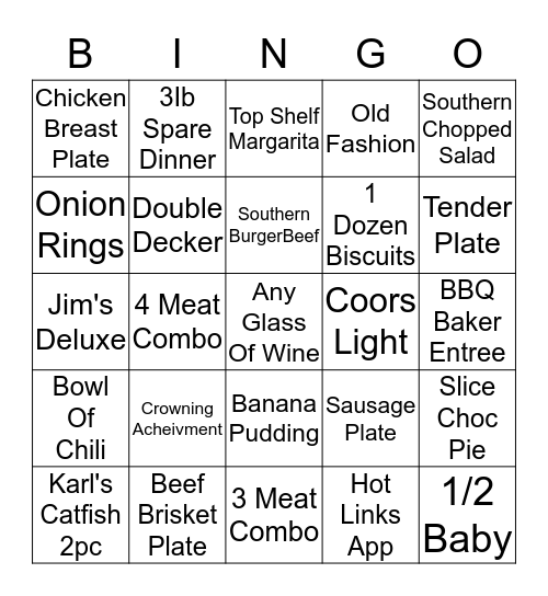Jim N Nick's Bingo Card