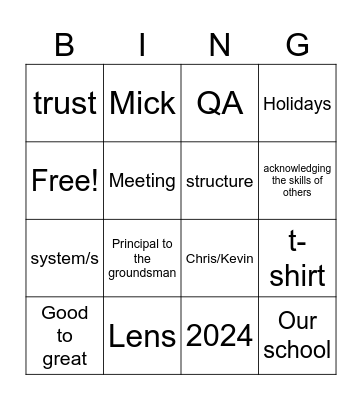 Week 10 Day 1 Bingo Card