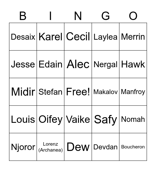 Fire Emblem Heroes 2024 Bingo Card