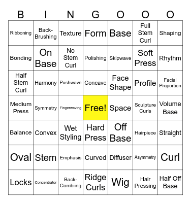 Hair Design Test Review Bingo Card