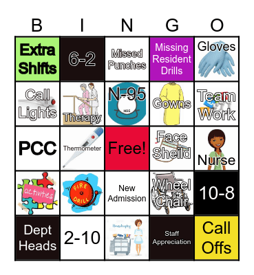 Nursing Home Week 2023 Bingo Card