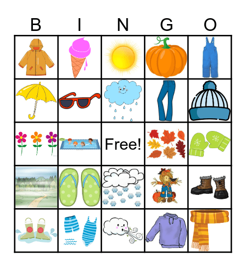 The Four Seasons Bingo Card