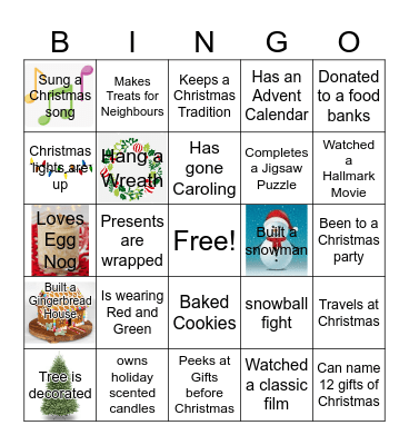 Christmas Bingo Card