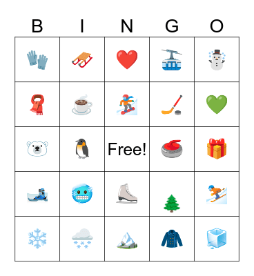 Winter Bingo Card