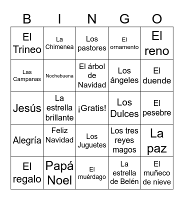 Christmas Bingo! Bingo Card