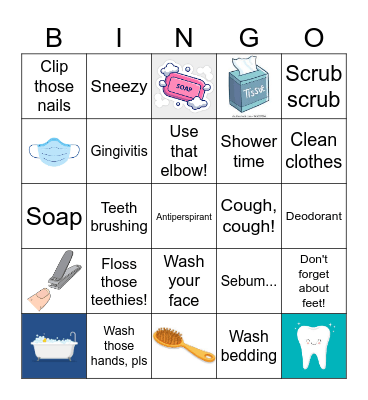 Healthy Hygiene Bingo! Bingo Card