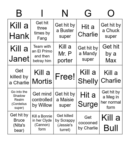 BRAWL STARS BINGO Card