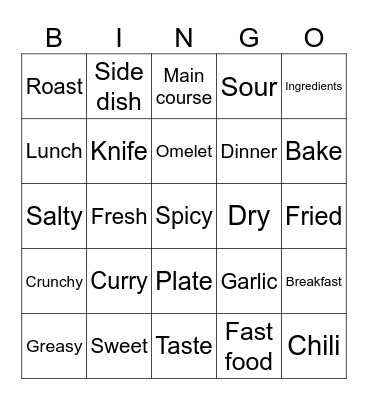 M.3 UNIT 5  VOCABULARY Bingo Card