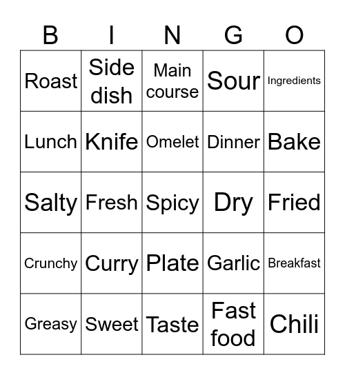 M.3 UNIT 5  VOCABULARY Bingo Card