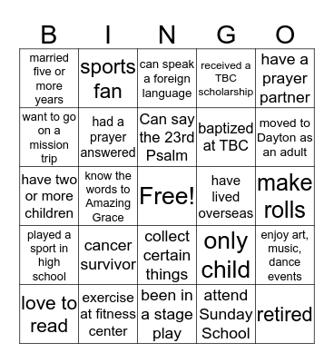 SISTERHOOD BINGO Card