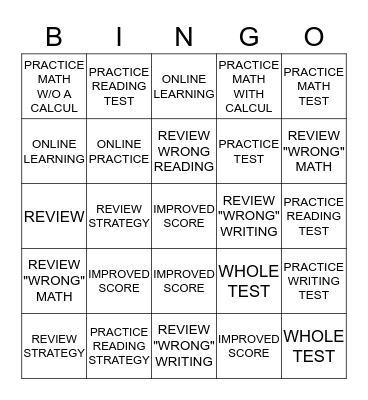 GOAL SEEKER Bingo Card