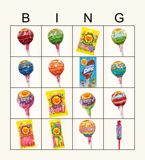 CHUPA CHUPS Bingo Card