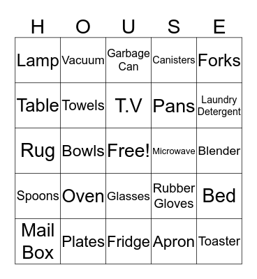 Leslie's First Apartment Bingo Card