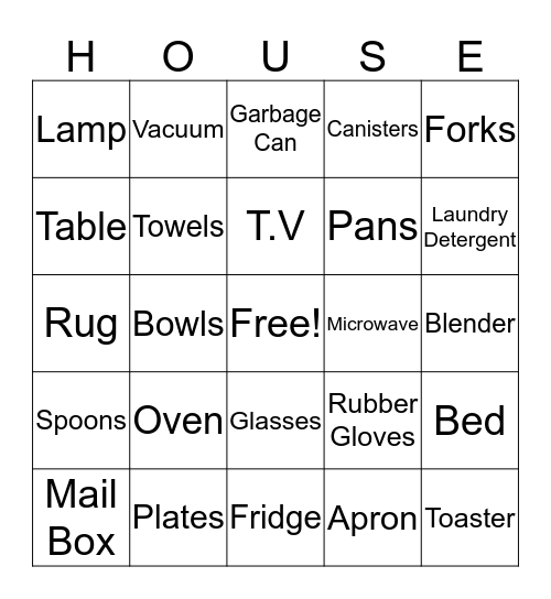 Leslie's First Apartment Bingo Card
