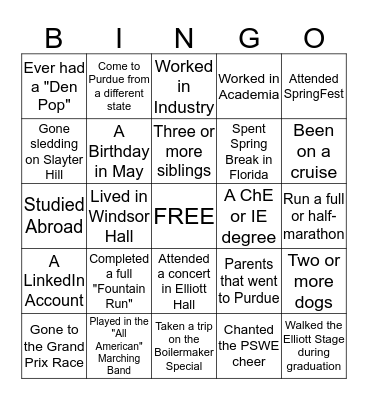 Find Someone Who Has... Bingo Card