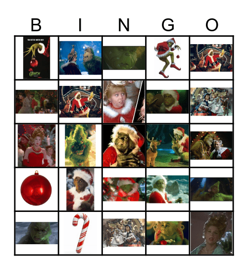 Grinch Bingo Card