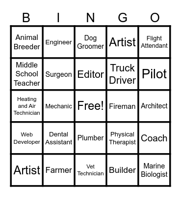 Career Bingo Card