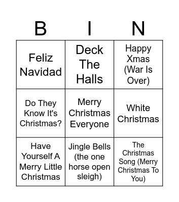 Christmas Bingo Card