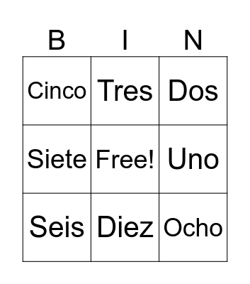 Bingo Card