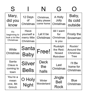 Brinner with the Grinch Bingo Card