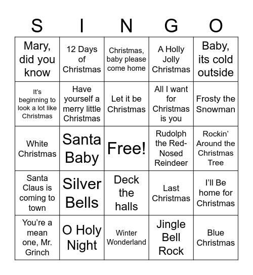 Brinner with the Grinch Bingo Card