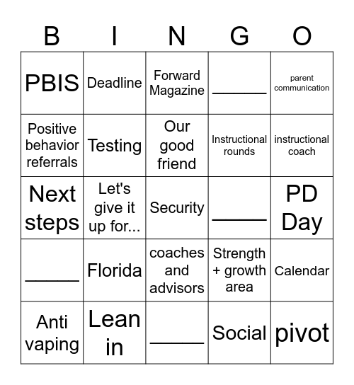 Lingo Bingo - Dec 2023 Bingo Card