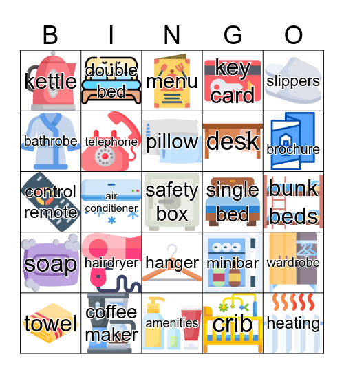 Rooms edition Bingo Card