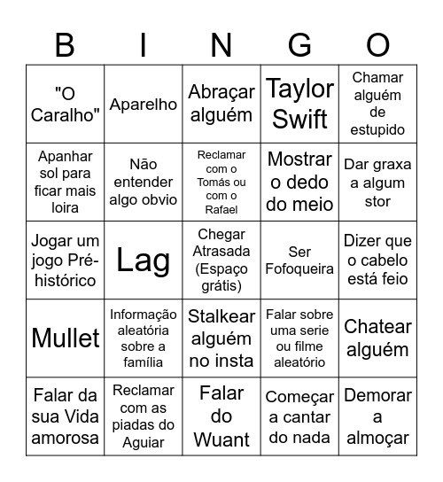 Bingo Rita Bingo Card