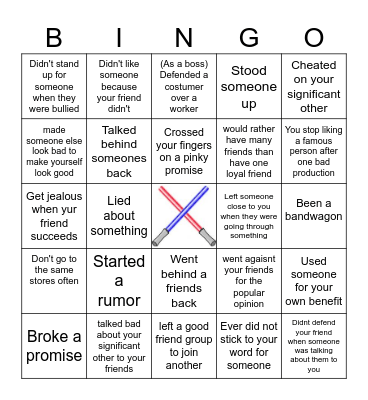 Loyalty Bingo Card
