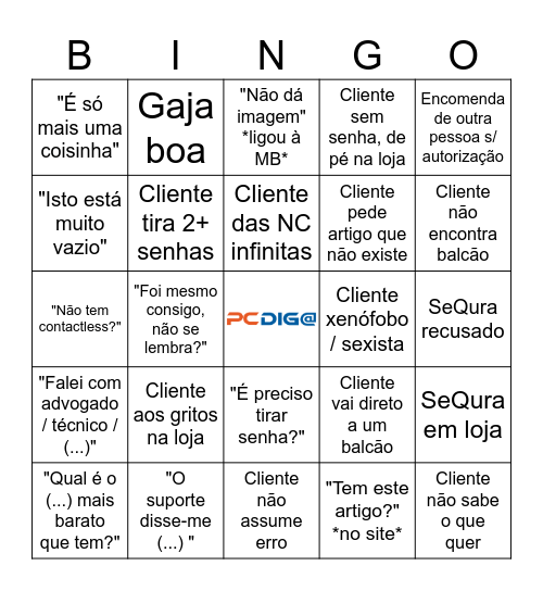 Pcdiga Bingo Card