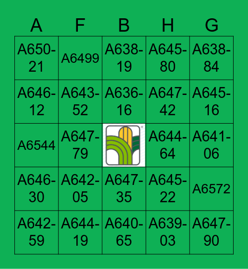 AgriGold Field GX Bingo Card