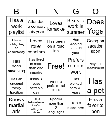IPSI Holiday Social Bingo Card