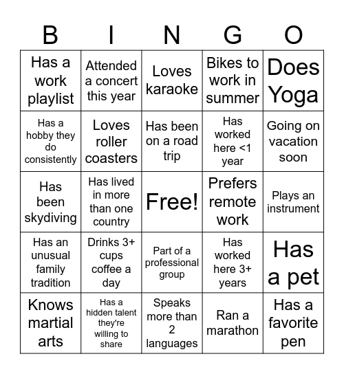 IPSI Holiday Social Bingo Card
