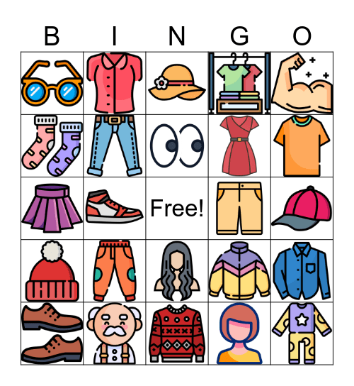 Qu Est Ce Que Tu Portes Bingo Card