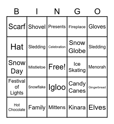 Winter Bingo Card