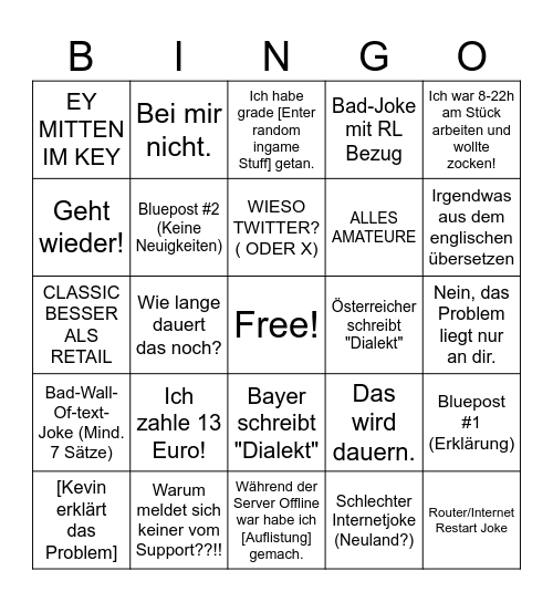 Server-OFFLINE-BINGO Card