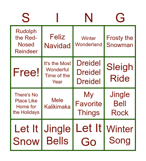 *Harbor Area Holiday Bingo* Bingo Card