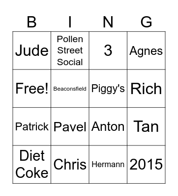 Pro M Bingo Bongo! Bingo Card