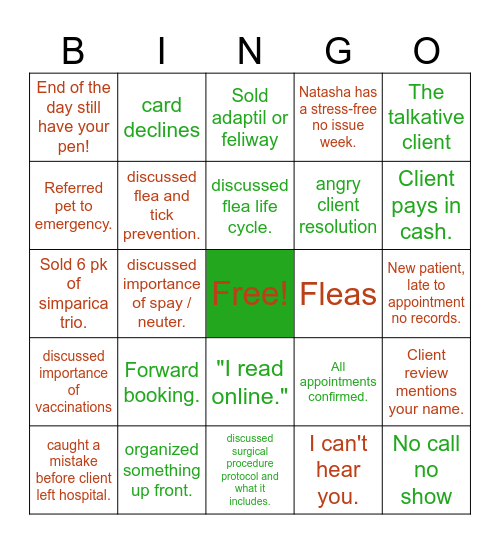 CSR Bingo Card