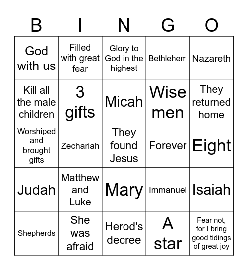 Bingo Card