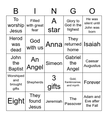 Bingo Card