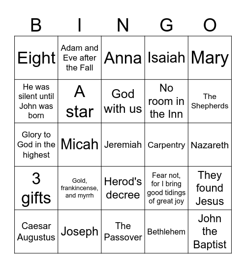 Bingo Card
