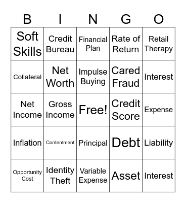 Dave Ramsey Bingo Card