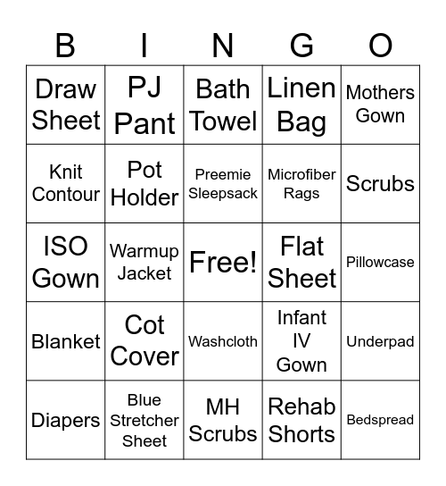 HOLIDAY BINGO Card