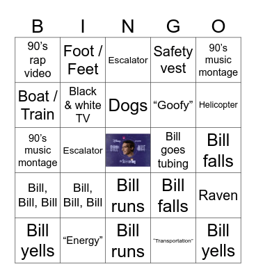 Bill Nye Bingo Card