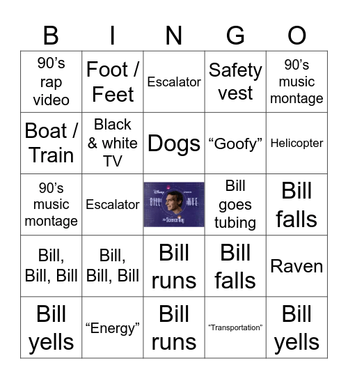 Bill Nye Bingo Card