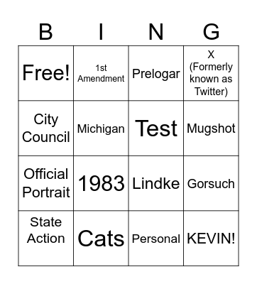 Lindke v. Freed BinG Bingo Card